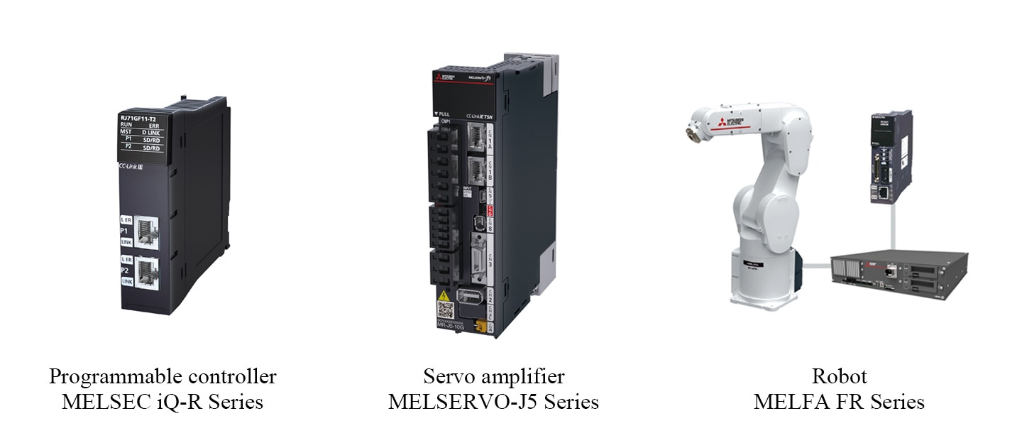 Contrôleur programmable série MELSEC iQ-R/Servo-amplificateur série MELSERVO-J5/Robot série MELFA FR